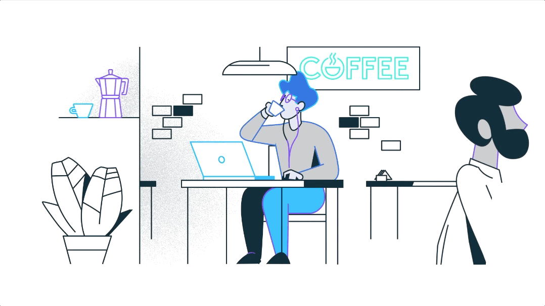 logitech-splitscreen logitech animated product video character
