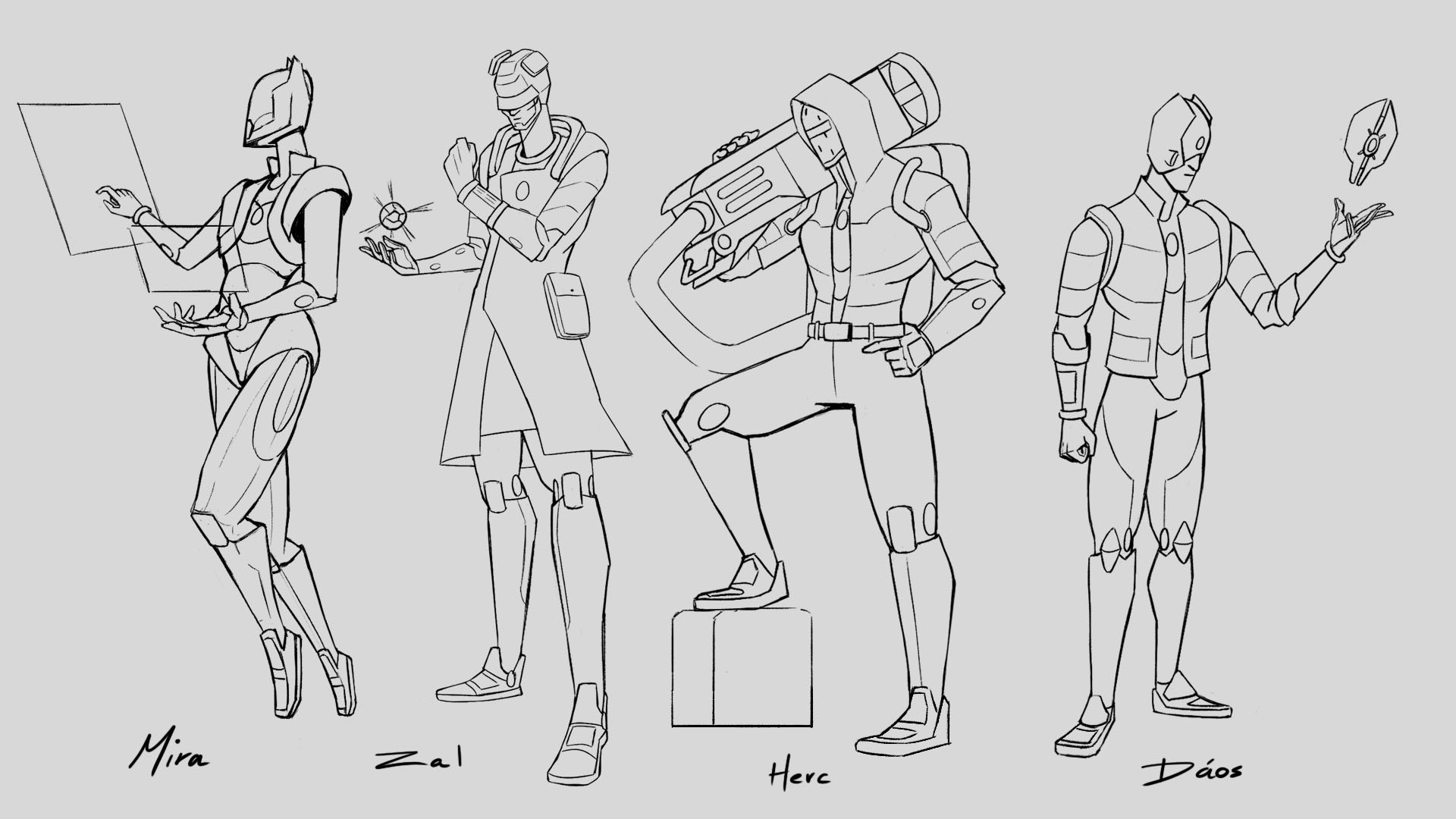 Bitdefender_GZS_Characters_Bitdefenders_V03 Ossian's early concept art for the "Defender" characters.
