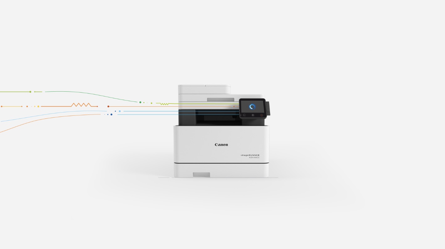 printer with illustrated lines