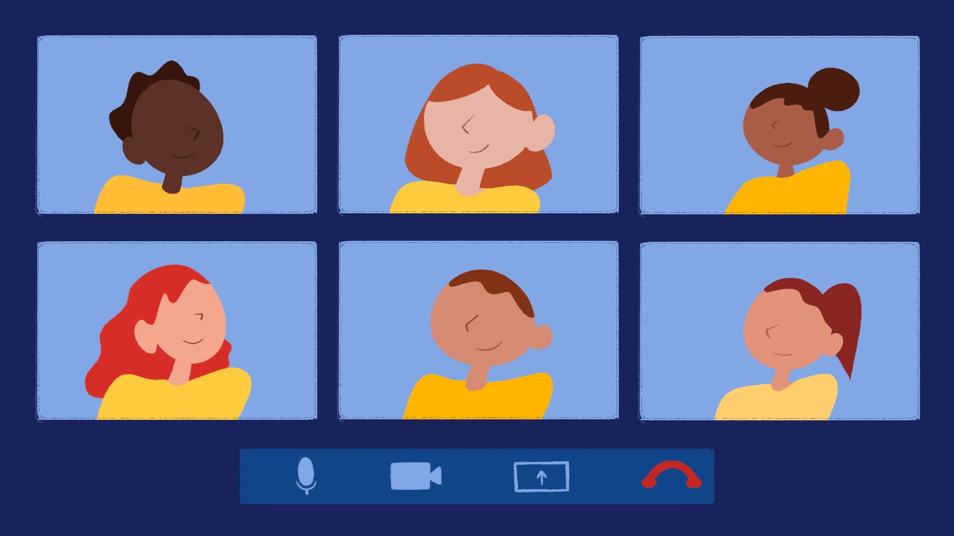 Virtual-Video-Production-Company-Illustration Explainer Agency Team Video