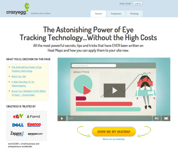 crazyegg-homepage explainer video production, explainer video company, video production agency