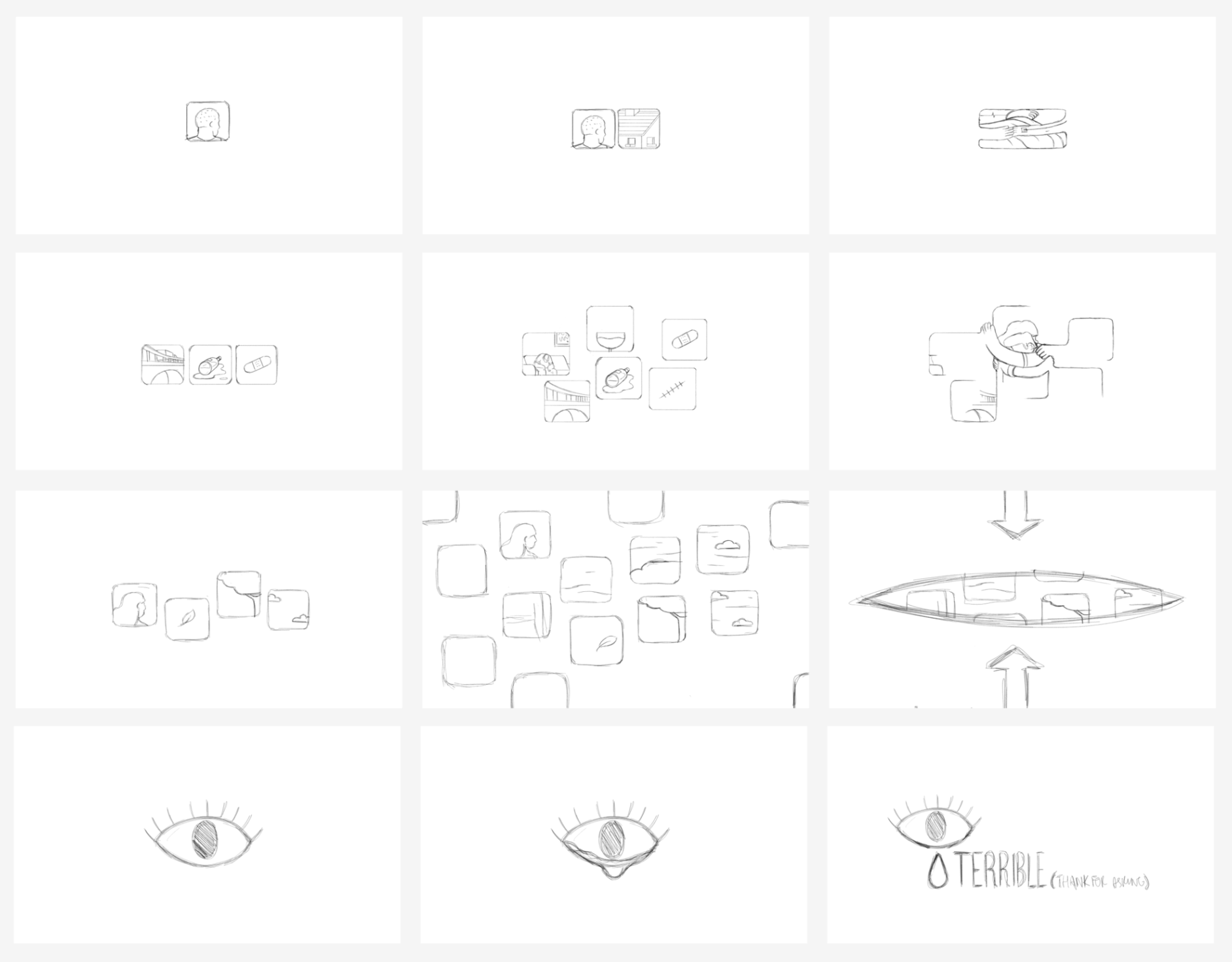 story boards Demo Duck animated podcast intro
