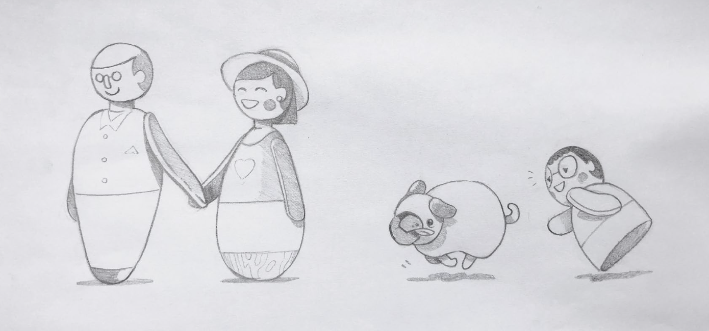 VFV Animated Video Company Family Sketched version of family characters in animated video