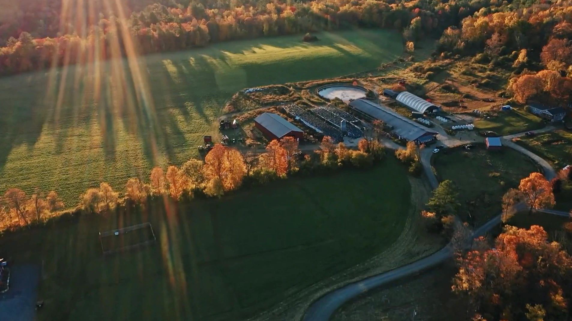 NEDC customer testimonial video production drone image